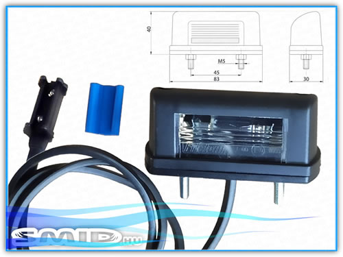 RV3085DC SMID Lámpa Rendszámlámpa utánfutó alkatrész
