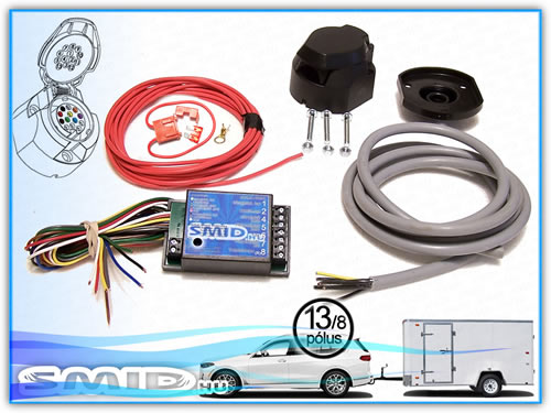 UE12S7H13-8P SMID Elektronika Univerzális 13 pólusú utánfutó alkatrész