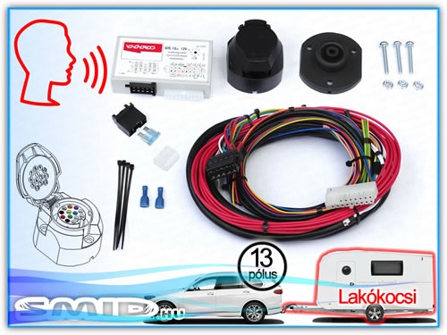 UE2021-13T SMID Elektronika Univerzális 13 pólusú utánfutó alkatrész