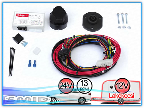 UE2024-13T SMID Elektronika Univerzális 13 pólusú utánfutó alkatrész